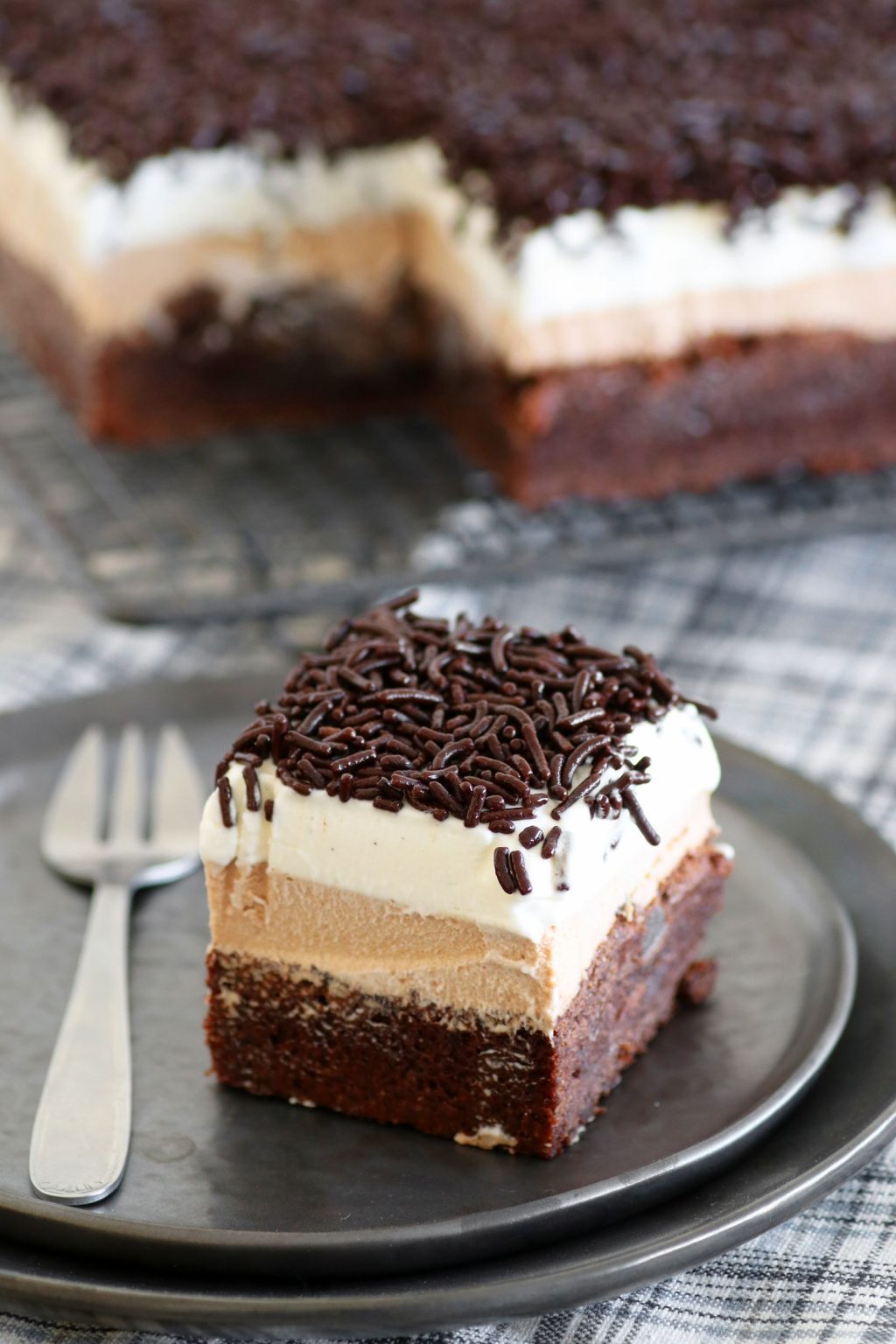 Triple Chocolate Brownie Cake | Lil' Cookie